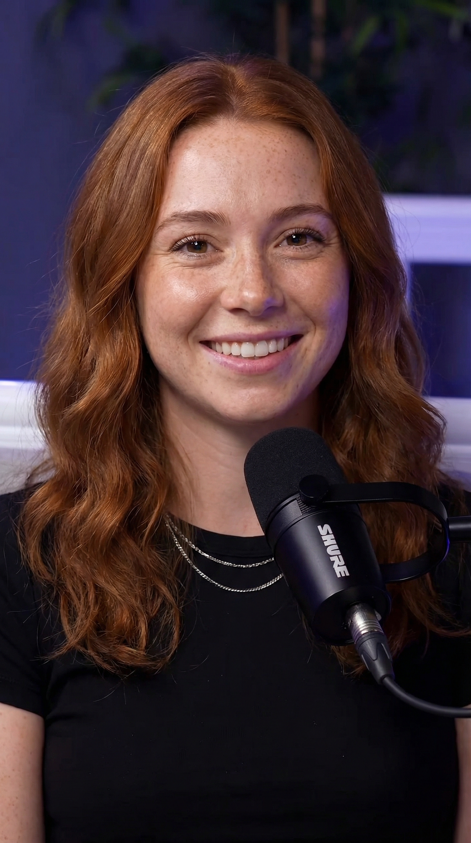 Creator with professional microphone